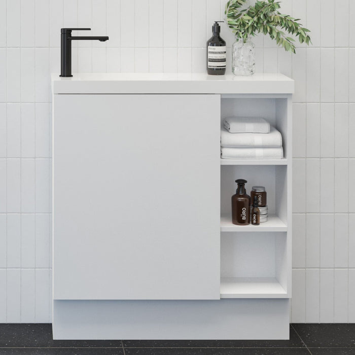TIMBERLINE EADIE 800MM SPACE SAVING SINGLE BOWL CUSTOM FLOOR STANDING VANITY
