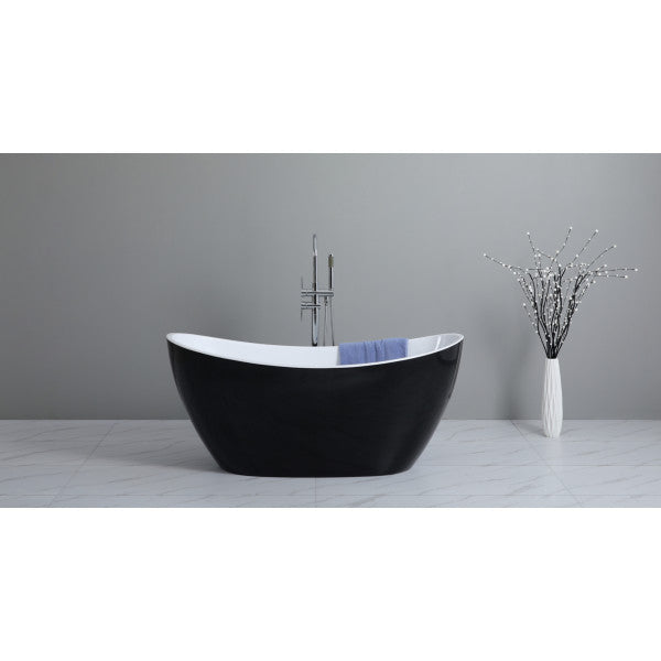 1500-1660*750*700mm Poseidon EBT Gloss White/Gloss Black/Matt White Special Shape Acrylic Freestanding Bathtub