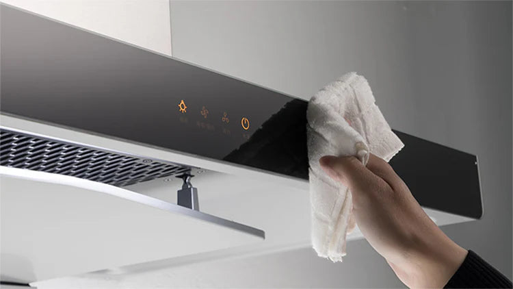 900mm Fotile Black Glass Built In/Canopy Rangehood