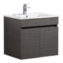 600-750*460mm Bathroom Vanity PVC Dark Brown Wall Hung Vanity - Left/Right Drawers Cabinet Only and Ceramic / Stone Top Available - HD reno