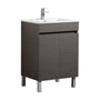 600-750*460mm Bathroom Vanity PVC Dark Brown Freestanding Vanity With Legs - Left/Right Drawers Cabinet Only and Ceramic / Stone Top Available - HD reno