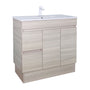 900-1500*460mm Bathroom Vanity PVC Evie OAK Freestanding Vanity With Legs - Left/Right Drawers Cabinet Only and Ceramic / Stone Top Available - HD reno