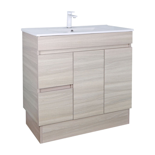 900-1500*460mm Bathroom Vanity PVC Evie OAK Freestanding Vanity With Legs - Left/Right Drawers Cabinet Only and Ceramic / Stone Top Available - HD reno