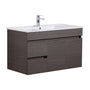 900-1500*460mm Bathroom Vanity PVC Dark Brown Wall Hung Vanity - Left/Right Drawers Cabinet Only and Ceramic / Stone Top Available - HD reno
