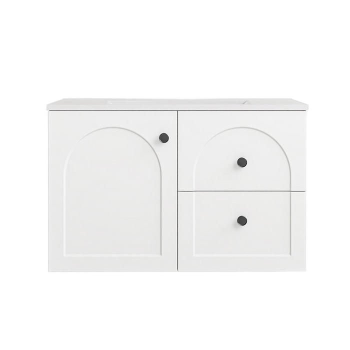 750*455*560mm Lukka Chester Federation Matt White PVC Left/Right Drawer Wall Hung Vanity