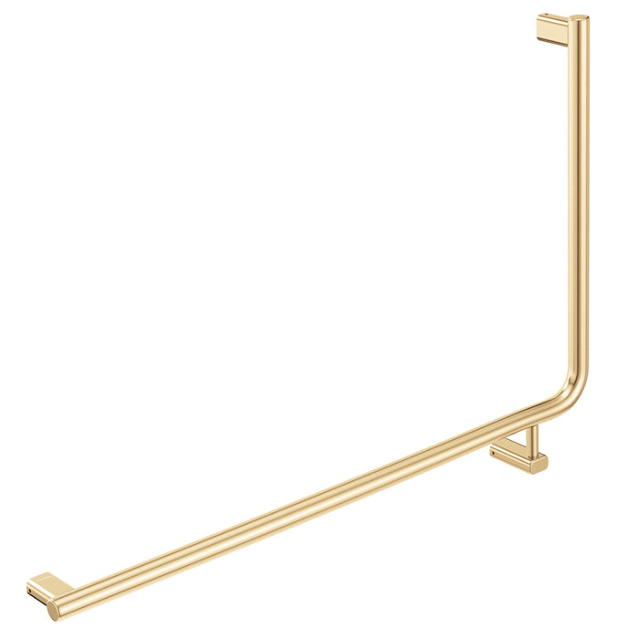 Left-Hand Accessible Care Bathroom Package – Shower, Toilet & Support System (Std & Plus - Urban Brass)