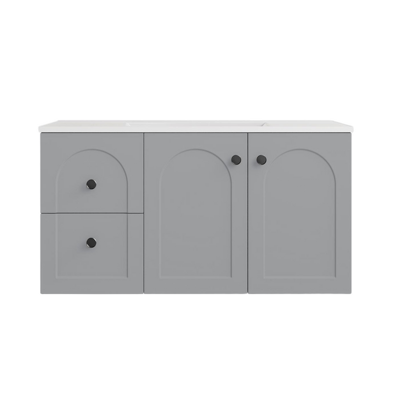 900*455*470mm Lukka Chester Federation Matt Grey PVC Left/Right Drawer Wall Hung Vanity