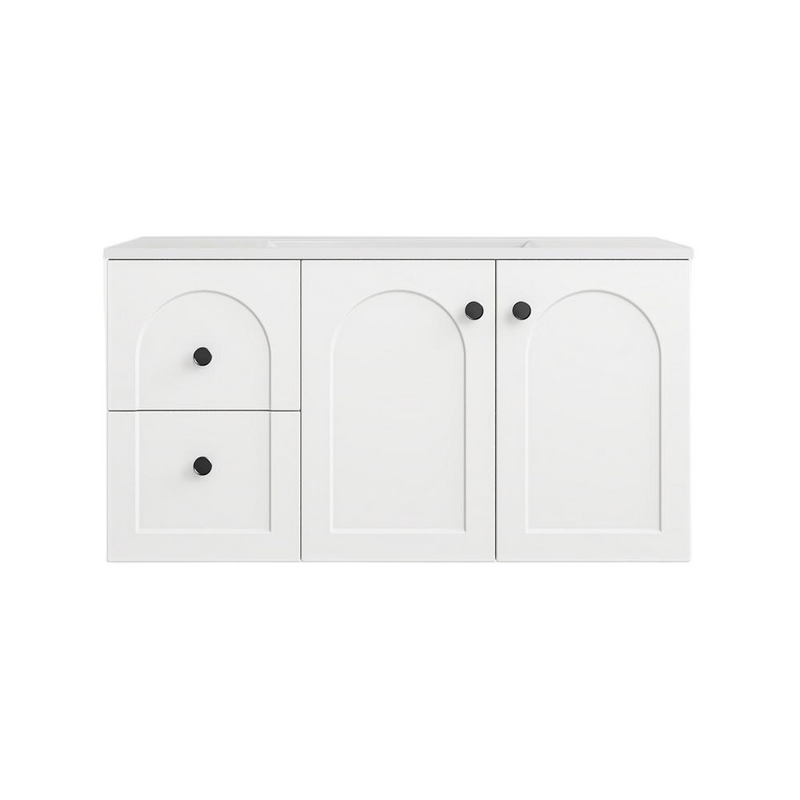 900*455*470mm Lukka Chester Federation Matt White PVC Left/Right Drawer Wall Hung Vanity