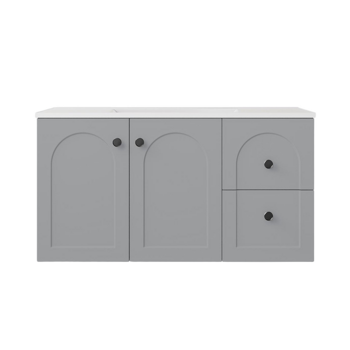 900*455*470mm Lukka Chester Federation Matt Grey PVC Left/Right Drawer Wall Hung Vanity