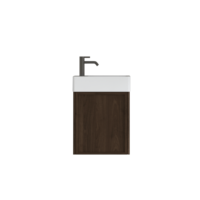 450*250*500mm Infinity FELIX Walnut Plywood With Single Door Wall Hung Vanity