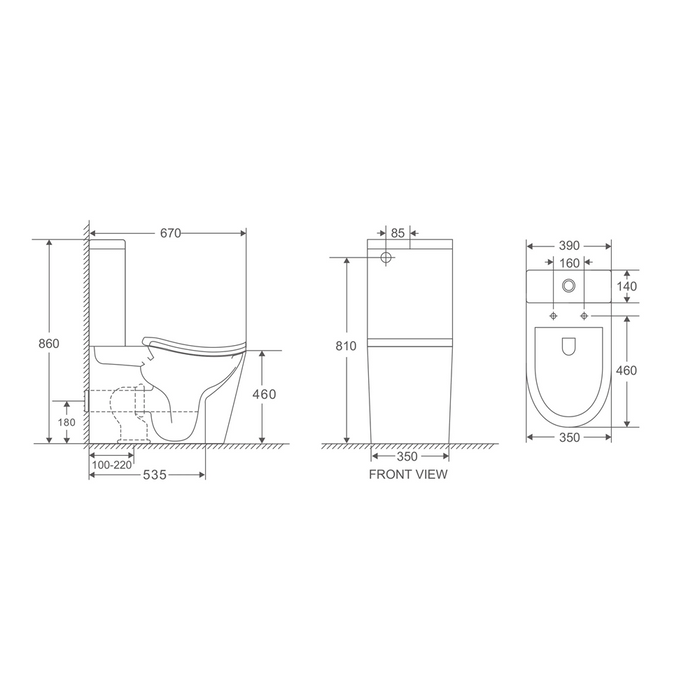 670*390*860mm Mercio FIFA Gloss White Highest Quality Vitreous China Rimless Tornado Back To Wall Toilet