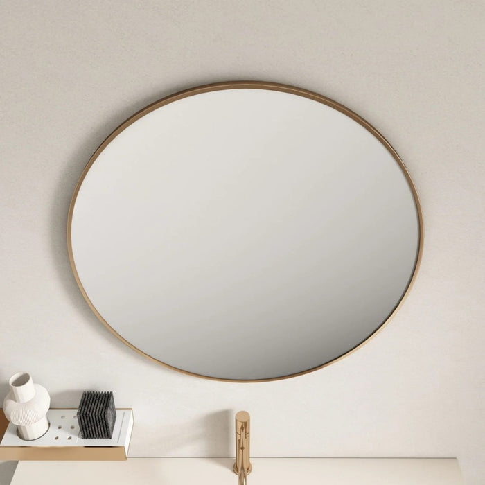 600/750/900*27mm Mercio Round Aluminum Copper-free Glass Framed Mirror