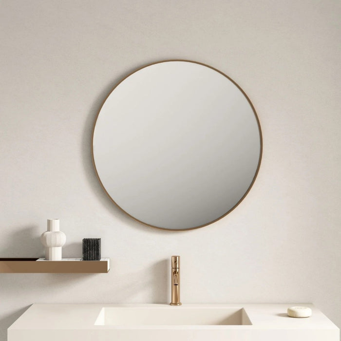 600/750/900*27mm Mercio Round Aluminum Copper-free Glass Framed Mirror