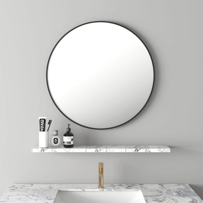 600/750/900*27mm Mercio Round Aluminum Copper-free Glass Framed Mirror