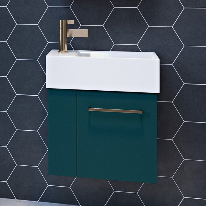 TIMBERLINE FRANKIE 480MM SPACE SAVING SINGLE BOWL CUSTOM WALL HUNG VANITY