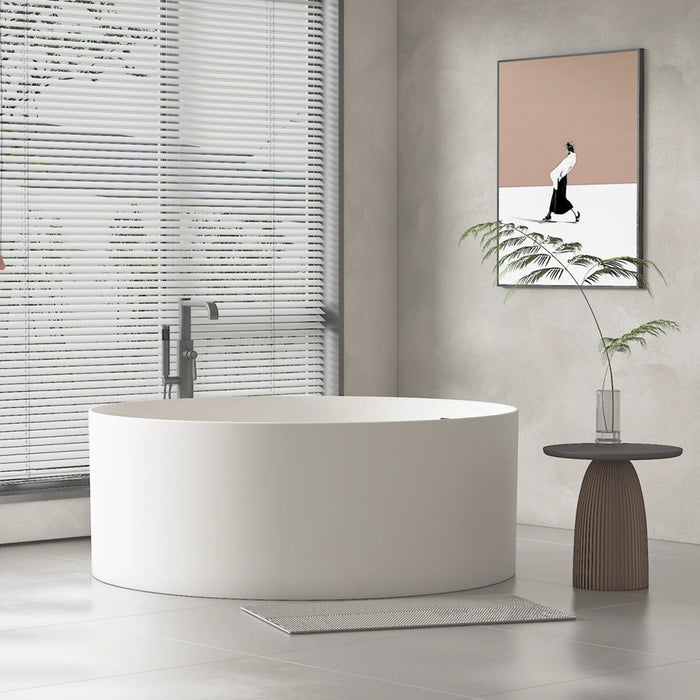 FS19 1350/1400/1500mm White Round Acrylic Freestanding Bathtub