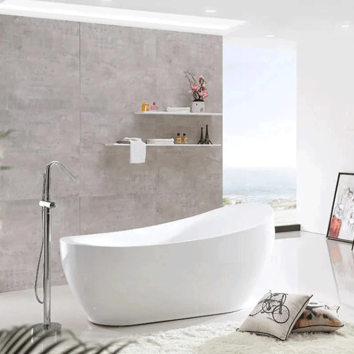 FS21 1800*900*800mm White Oval 12 Jets Acrylic Freestanding Spa Bathtub