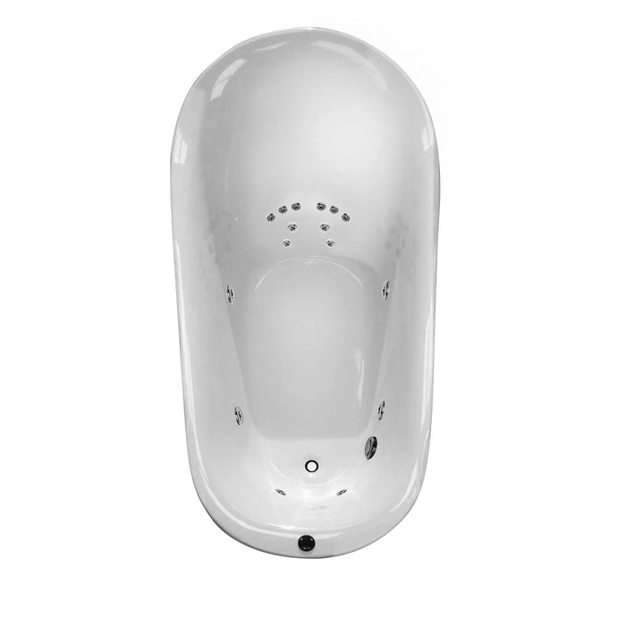 FS21 1800*900*800mm White Oval 12 Jets Acrylic Freestanding Spa Bathtub