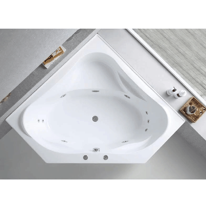 FS53 1290/1490*1290/1490*640mm White 12 Jets Acrylic Freestanding Spa Bathtub