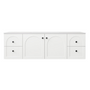 1500*455*560mm Lukka Chester Federation Matt White PVC Wall Hung Vanity