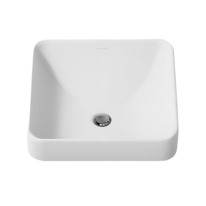 413*413*175mm Kohler Gloss White Ceramic Forefront Square Vessel Without Faucet Deck Above Counter Basins