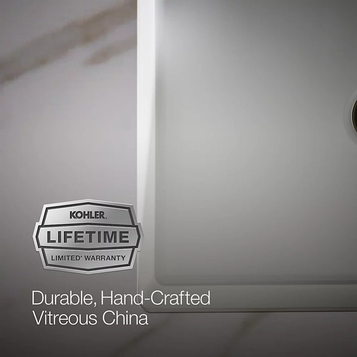 503*397*171mm Kohler Verticyl Gloss White Ceramic Rectangle With Overflow Under-Mount Basins