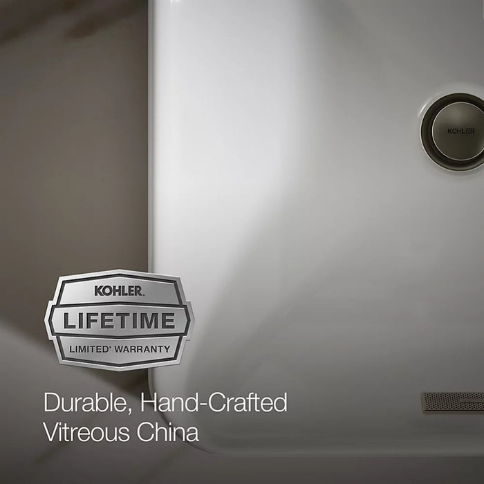 413*413*175mm Kohler Gloss White Ceramic Forefront Square Vessel Without Faucet Deck Above Counter Basins