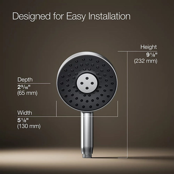 232mm Kohler Statement 3 Function Round Handheld Shower Heads