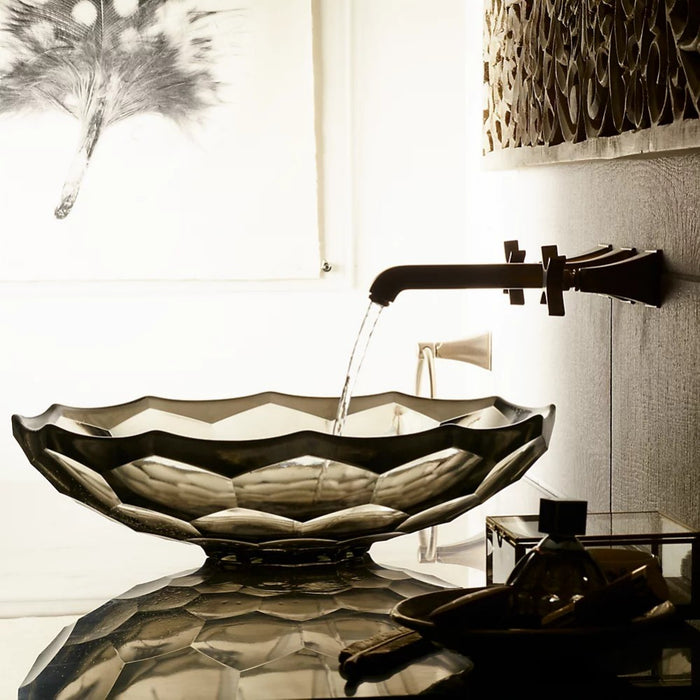 445*445mm KOHLER Briolette Faceted Glass Above Counter Basin