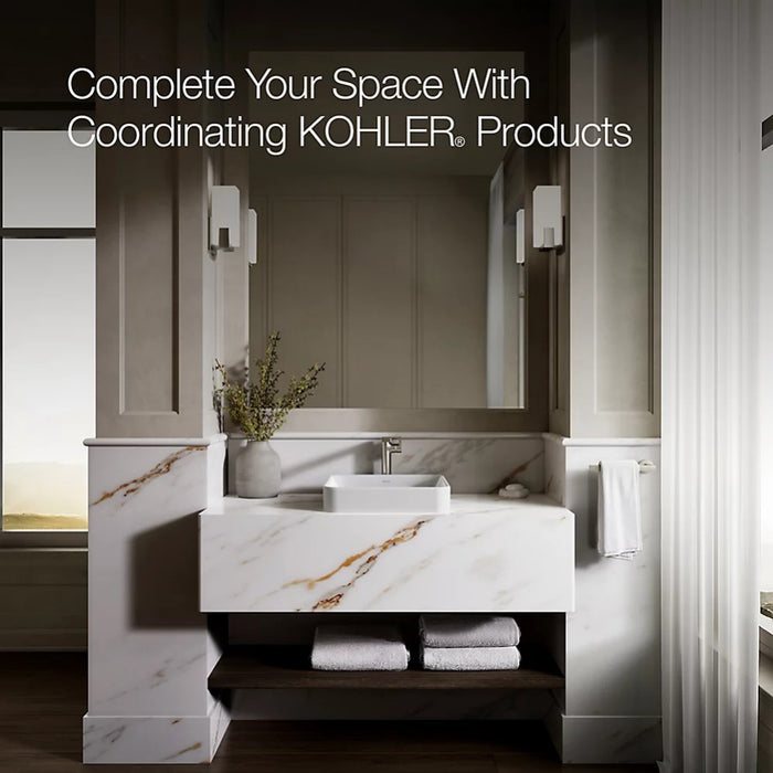 413*413*175mm Kohler Gloss White Ceramic Forefront Square Vessel Without Faucet Deck Above Counter Basins