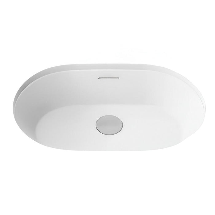 560*352*180mm Kohler Brazn Kohler White/Honed Black Ceramic Oval With Overflow Under-Mount Basins