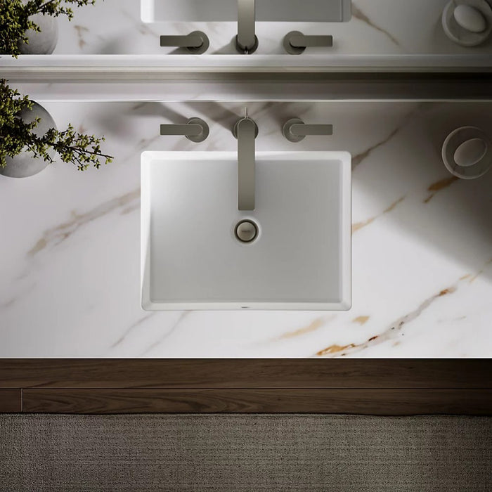 503*397*171mm Kohler Verticyl Gloss White Ceramic Rectangle With Overflow Under-Mount Basins