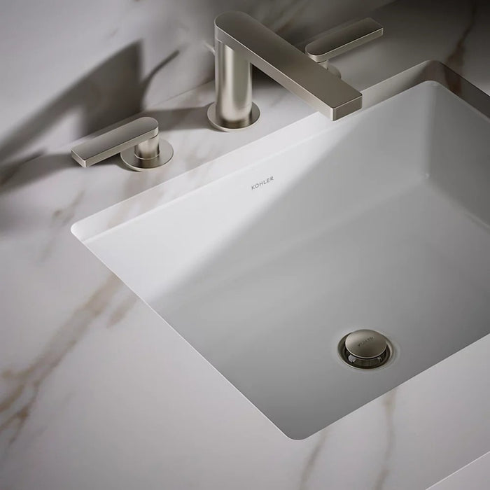503*397*171mm Kohler Verticyl Gloss White Ceramic Rectangle With Overflow Under-Mount Basins