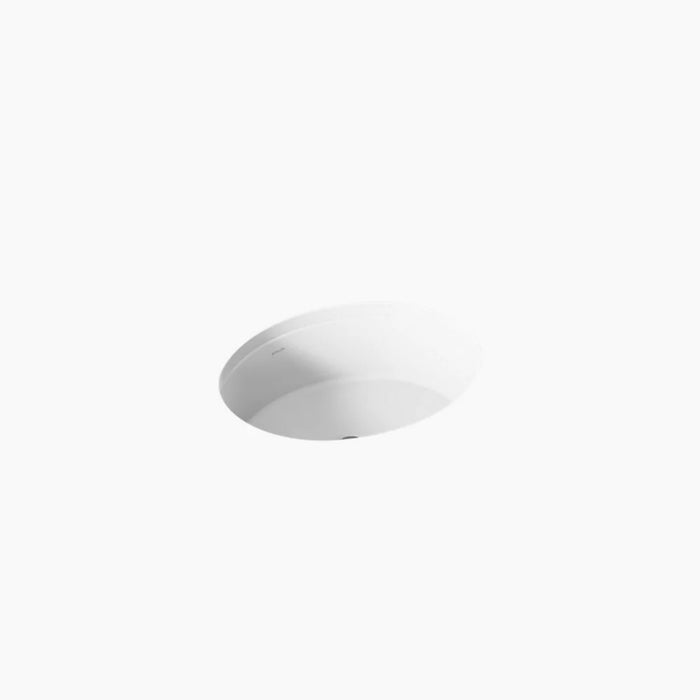 486*407*171mm Kohler Verticyl Gloss White Ceramic Oval With Overflow Under-Mount Basins