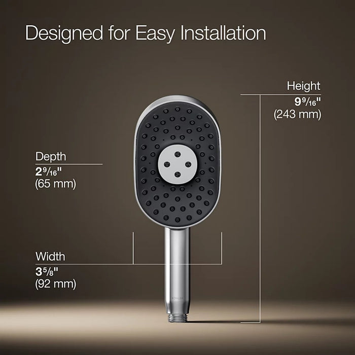 243mm Kohler Statement 3 Function Oval Handheld Shower Heads