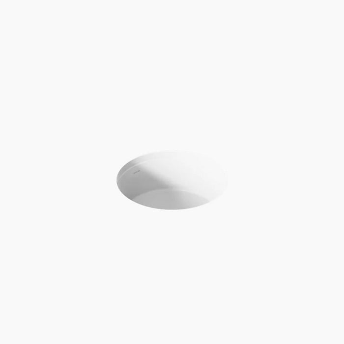 400*401*171mm Kohler Verticyl Gloss White Ceramic Round With Overflow Under-Mount Basins