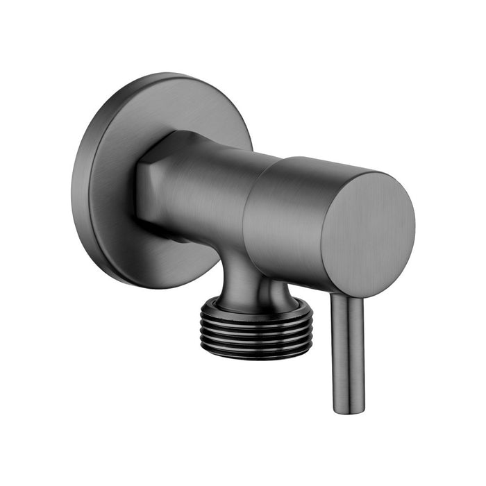 Aquaperla Round Solid Brass 1/4 Turn Bathroom Washing Machine Stops