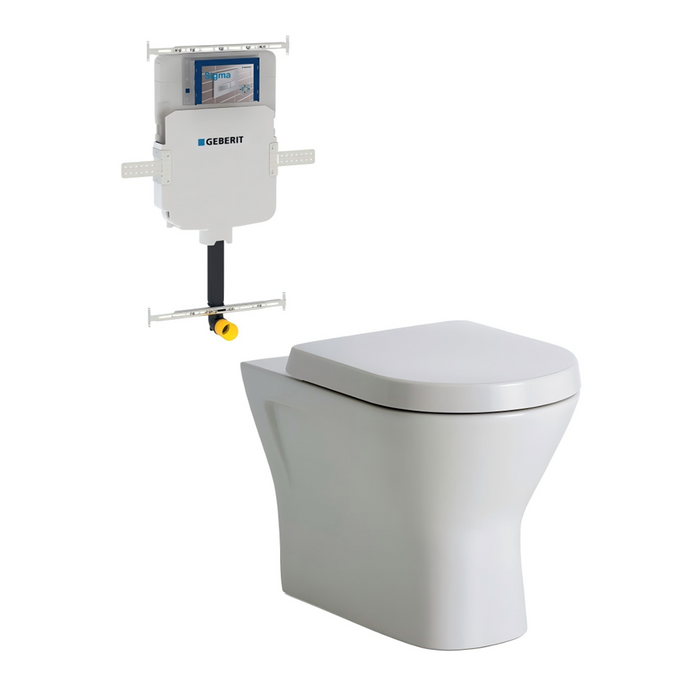 550*360*400mm Fienza RAK Resort Rimless Gloss White Wall Faced Toilet