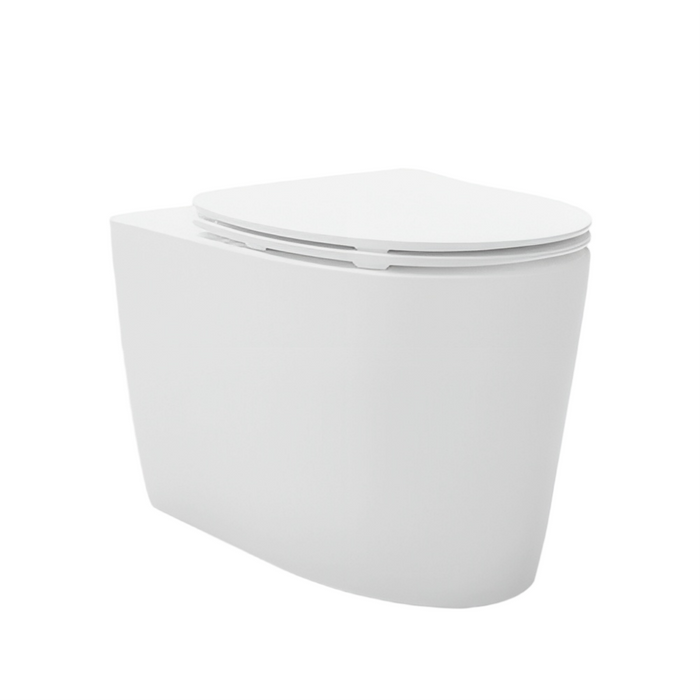 580*370*390mm Kohler Grande Ceramic White Rimless With Elite / Slim /Wrapover Seat Wall Faced Toilet