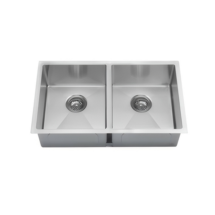 880*440*200mm 304 Stainless Steel Square Double Bowl Kitchen Sink