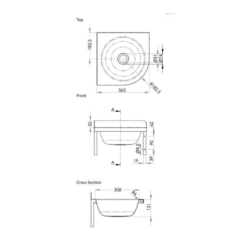Corner Stainless Steel Hand Basin - HD reno