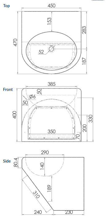 Round Disabled Compliant Wall Mounted Stainless Steel Hand Basin - HD reno