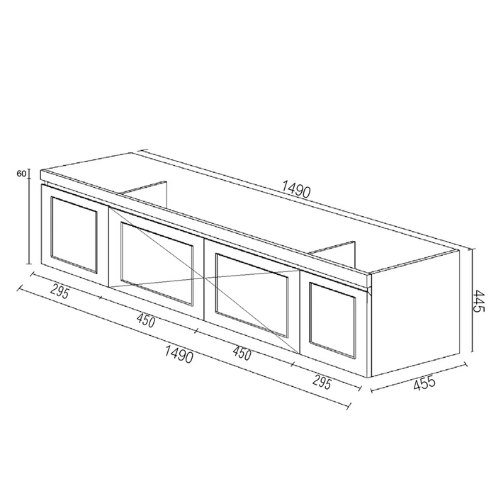 600-1500*460*450mm Hampton Matte White Bathroom Cabinet Only and Ceramic/Stone Top Wall Hung Vanity