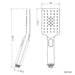270mm Aquaperla Norico Esperia ABS Square Rainfall Mixed Center Spray Handheld Shower Head (Copy)