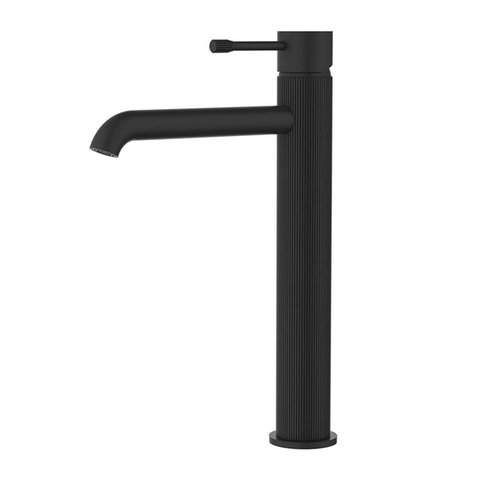 Ikon Linie Brushed Nickel/Matt Black/Gunmetal Grey/Brushed Gold Solid Brass High-Rise Basin Mixer - HD reno