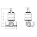 ACL Linie Lead Free Solid brass Wall Mixer Rough-In Body - HD reno