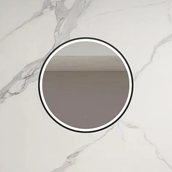 600-800mm Infinity Hamilton Trio-Color & Dimmable Lighting Round Frosted Edge LED Mirror