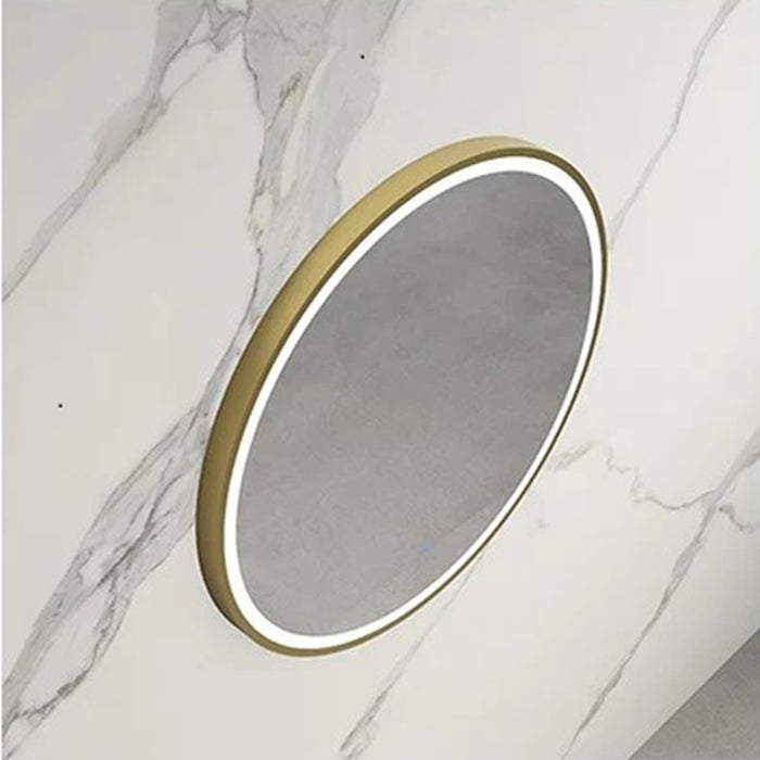 600-800mm Infinity Hamilton Trio-Color & Dimmable Lighting Round Frosted Edge LED Mirror