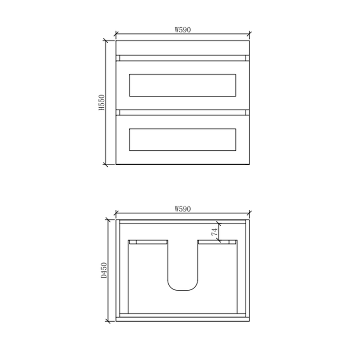 600-1500*450*550mm ABS Hawaii Shaker Matt White Plywood Wall Hung Vanity