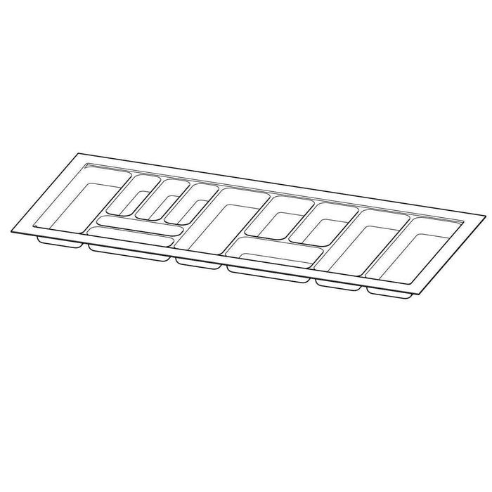 Fit 450mm Depth Stainless Steel Cutlery Insert Custom Size Kitchen Drawer Cutlery Tray Adjustable